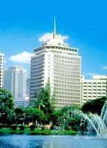 The Dusit Thani. 5-star but showing its age slightly.