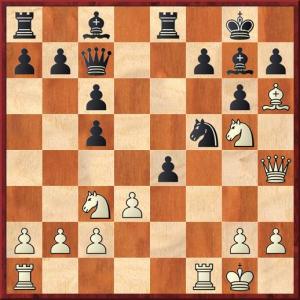 After 13...Nf5. I's not often that I sac the exchange without even thinking about it but this is what I did with Rxf5. I seemed so obvious... .