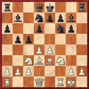 White plays 11 d5 and in doing so concedes the central dark squares. The black knights will come to g4 and e5. White already has many problems to solve. I was not happy with my position at all.